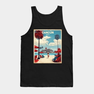 Cancun Mexico Vintage Poster Tourism Tank Top